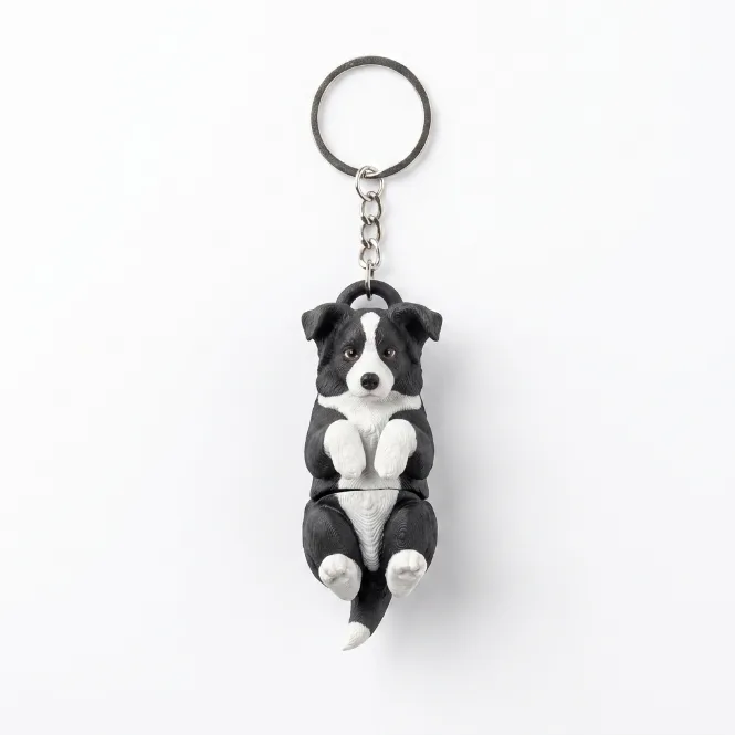 Chaveiro de Cachorro Border Collie Flexível Articulado
