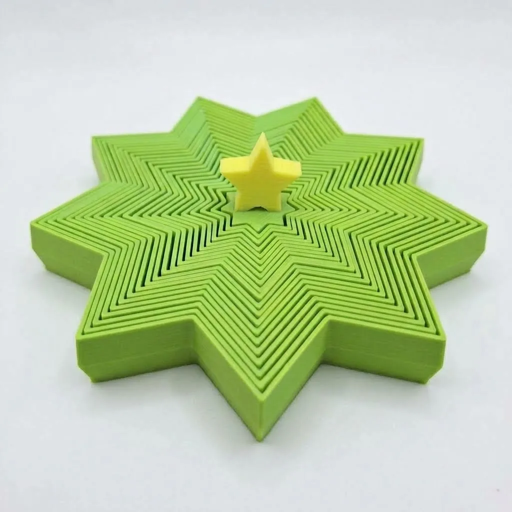 Estrela Natalina Sensorial Árvore Fidget Anti Stress Relaxante